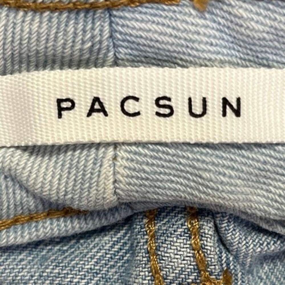 Pacsun Blue Cream Two Tone Color Block Patch Work… - image 7